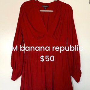 banana republic red dress